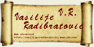 Vasilije Radibratović vizit kartica
